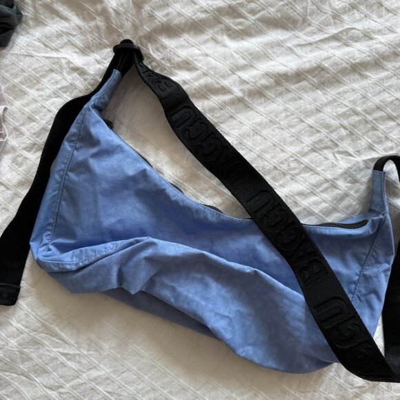 BAGGU Medium Nylon Crescent Bag in Cornflower Blue - RARE - Picture 9 of 11